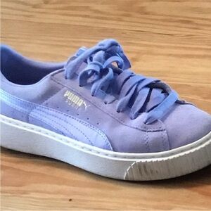 Puma Lavender Suede Sneakers